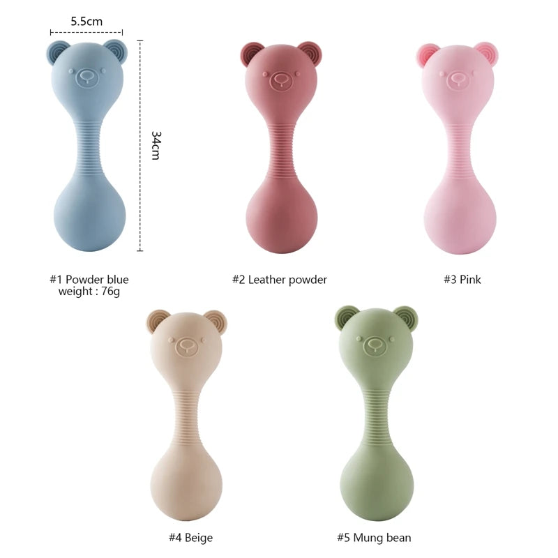 Silicone Rattle Bear